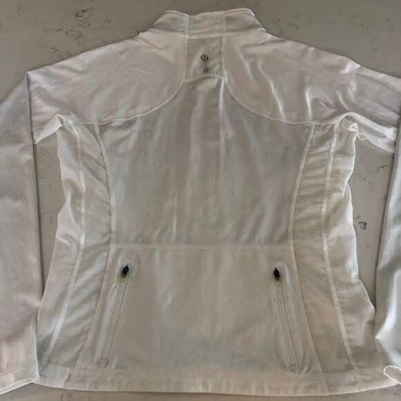 Lululemon Vintage Full Zip Running Jacket w Mesh Sides Back Zip Pockets Size 10 - Picture 12 of 13